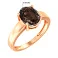 Кольцо из красного золота с дымчатым кварцем (арт. 141089Пкр) – изображение 2