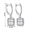 Серебряные серьги-подвески с фианитами (арт. 7502/9057) – изображение 2