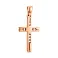 Хрестик з червоного золота з фіанітами (арт. 440635) – зображення 1