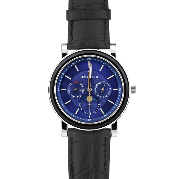 Серебряные часы с кварцевым механизмом (арт. 7526/330скмчч) – изображение 3