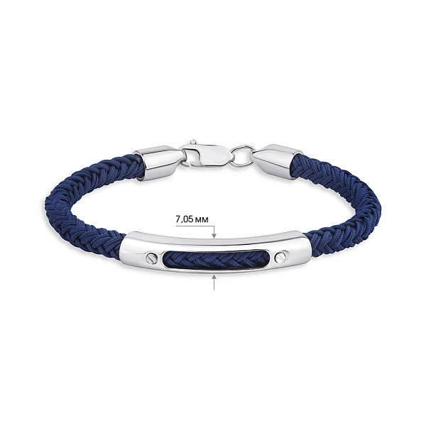 Браслет из шелковой нити и серебра (арт. 7309/905-01134) – изображение 2