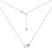 Серебряное колье Сердце с фианитами (арт. 7507/КЛ2Ф/038Ш-43) – изображение 2