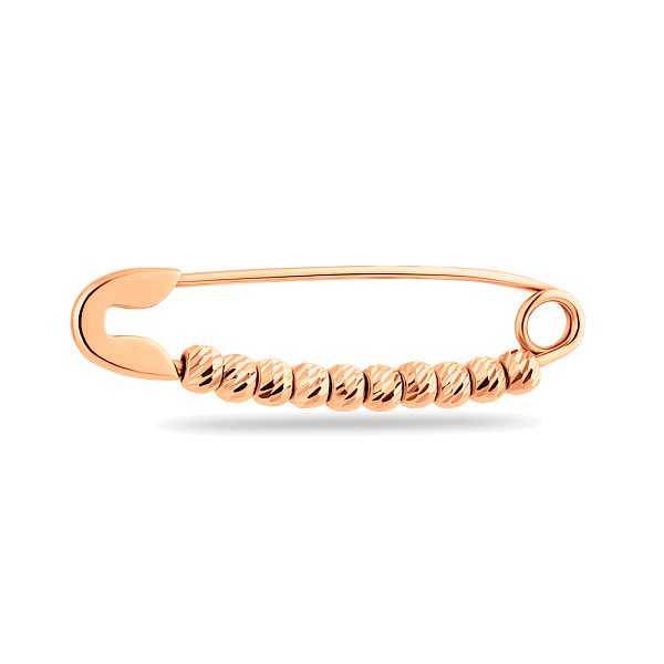 Булавка из красного золота с шариками (арт. 360146) – изображение 1