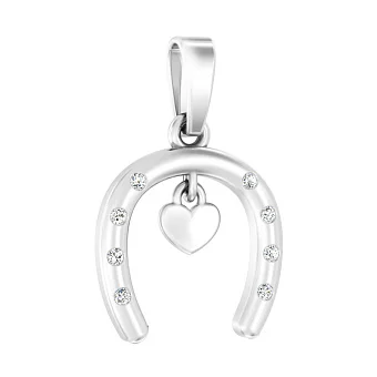 Золота підвіска Підкова з фіанітами (арт. 440603б)