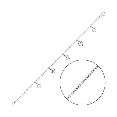 Срібний браслет з підвісками (арт. 7509/3866)