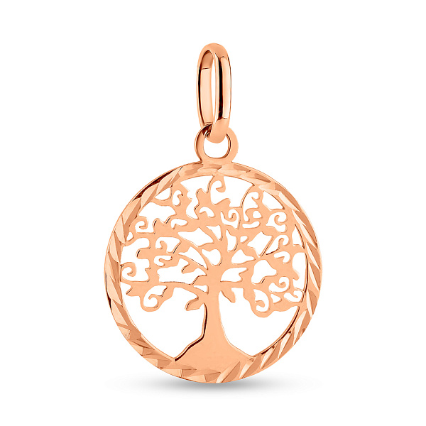 Золотой подвес Дерево жизни без камней (арт. 424840) – изображение 1