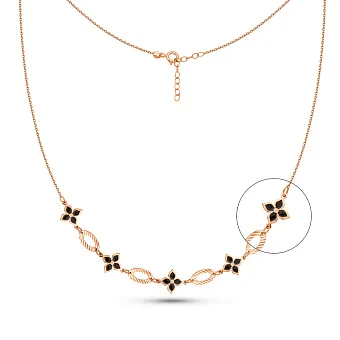 Золоте кольє з емаллю (арт. 352642еч)