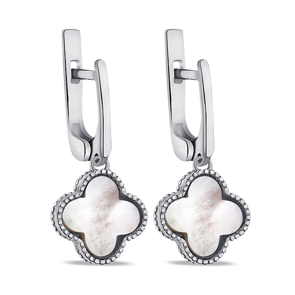 Серебряные серьги с перламутром (арт. 7502/634/10псп) – изображение 1