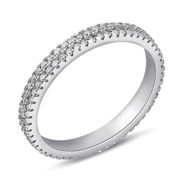 Серебряное кольцо с дорожкой из фианитов (арт. 7501/8158) – изображение 1