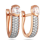 Золоті сережки з фіанітами (арт. 110139)