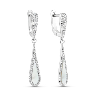 Серебряные серьги с перламутром (арт. 7502/10074п)