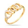 Золота каблучка Ланки з фіанітами (арт. 140537ж) – зображення 1