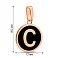 Золотой кулон Буква С с эмалью (арт. 440992еч) – изображение 3