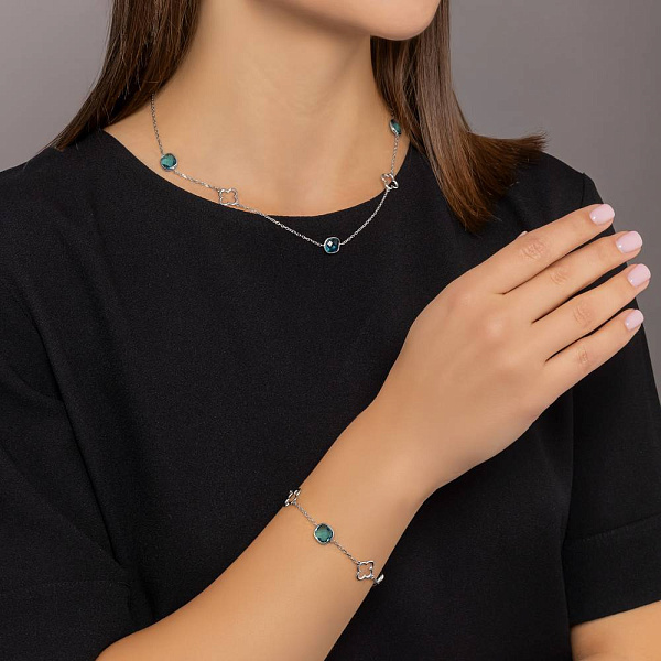 Золотой женский браслет с кварцем (арт. 323583бПкс) – изображение 5