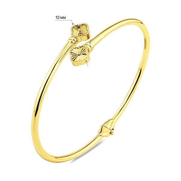 Жесткий браслет из желтого золота (арт. 3261250ж) – изображение 2