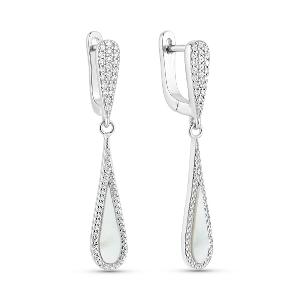 Серебряные серьги с перламутром (арт. 7502/10074п) – изображение 1