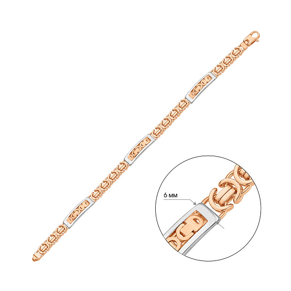 Золотий браслет без каміння (арт. 326800кб) – зображення 4