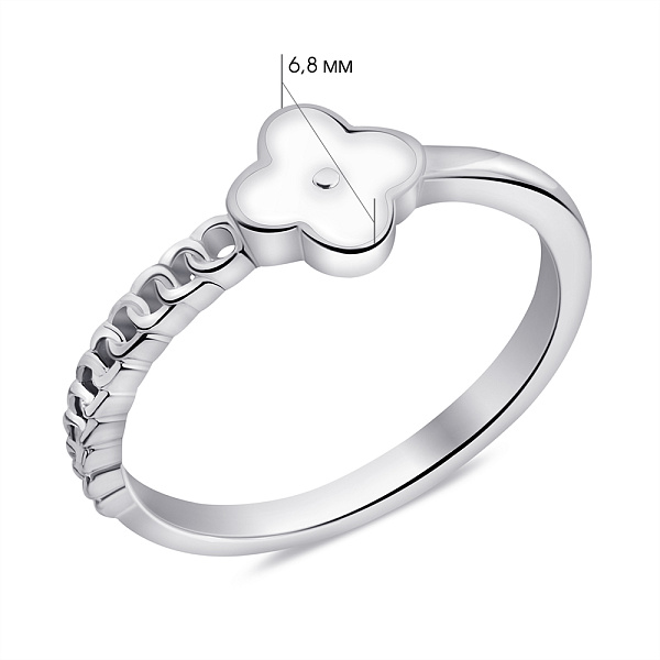 Серебряное кольцо с эмалью (арт. 7501/6915еб) – изображение 2
