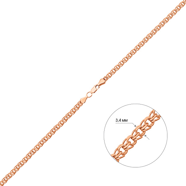 Ланцюжок золотий плетіння Бісмарк (арт. 300307) – зображення 3