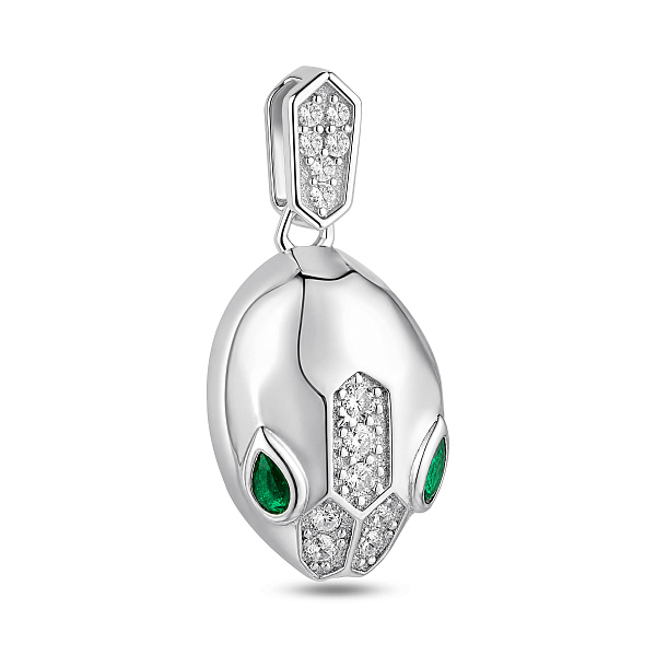 Серебряный кулон с фианитами и альпинитами (арт. 7503/4726аз) – изображение 1