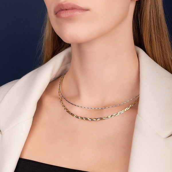 Золотое колье-струна Francelli (арт. 352523б) – изображение 3