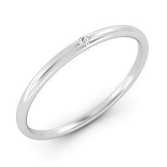 Фото Золота каблучка з діамантом (арт. К011708б)