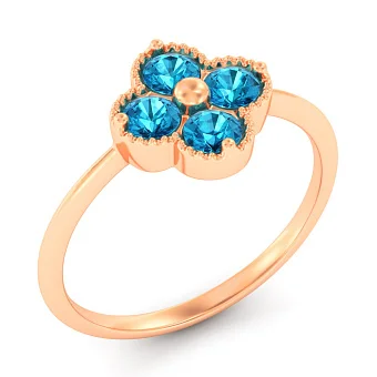 Каблучка з червоного золота з топазом (арт. 141246Птг)