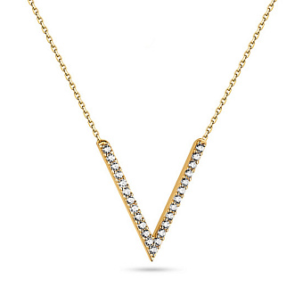 Фото Колье из желтого золота с фианитами (арт. 352067/2ж)