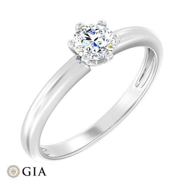 Помолвочное золотое кольцо с бриллиантом (арт. К01116304236б) – изображение 1