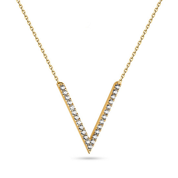 Колье из желтого золота с фианитами (арт. 352067/2ж) – изображение 1