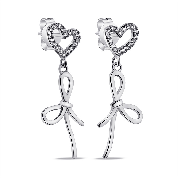 Серебряные серьги-подвески с фианитами (арт. 7518/6800) – изображение 1