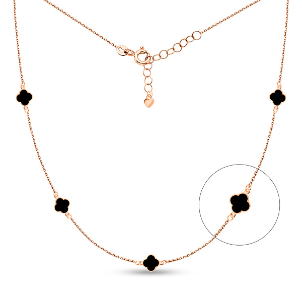 Колье из красного золота с эмалью (арт. 352867/7еч) – изображение 1