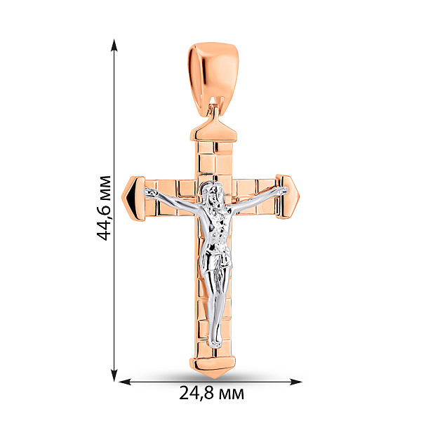 Золотой католический крестик (арт. 500697) – изображение 2