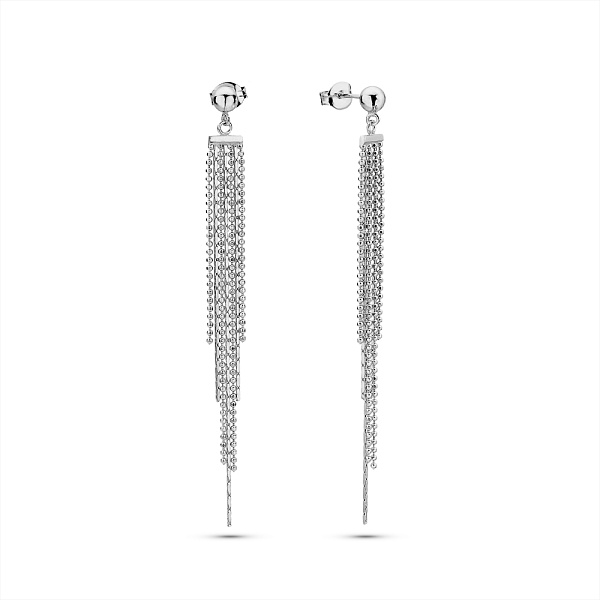 Длинные серебряные серьги (арт. 7518/6953) – изображение 1