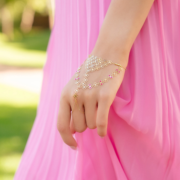 Золотий слейв-браслет Francelli з емаллю (арт. 3261041жемлн) – зображення 4