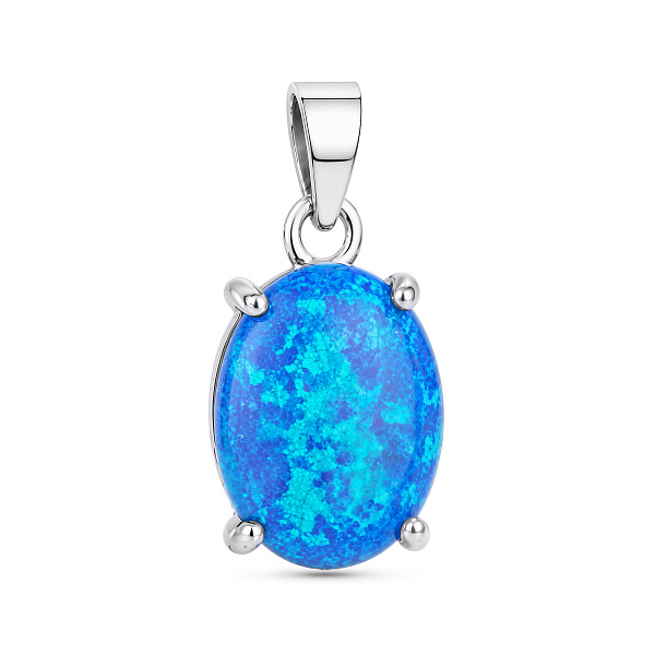 Серебряная подвеска с опалом (арт. 7503/4736Пос) – изображение 1
