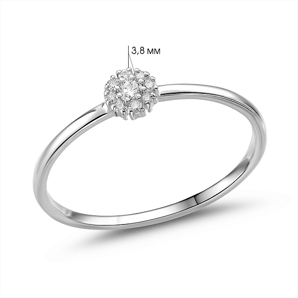 Золота каблучка з діамантами (арт. К011879005б) – зображення 4