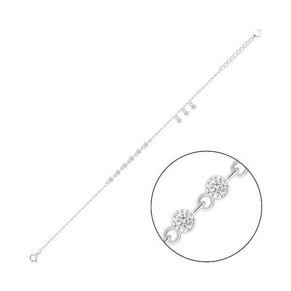 Серебряный браслет с фианитами (арт. 7509/5555) – изображение 1