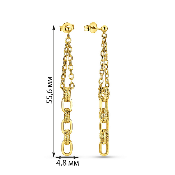 Золотые серьги Francelli (арт. 1091616ж) – изображение 8