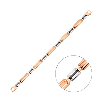 Золотий чоловічий браслет з оніксом (арт. 325579кбом)