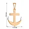 Кулон «Якір» з червоного золота (арт. 424065) – зображення 2