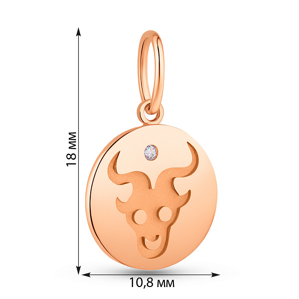 Золотий підвіс Козеріг (арт. 424739кз) – зображення 5