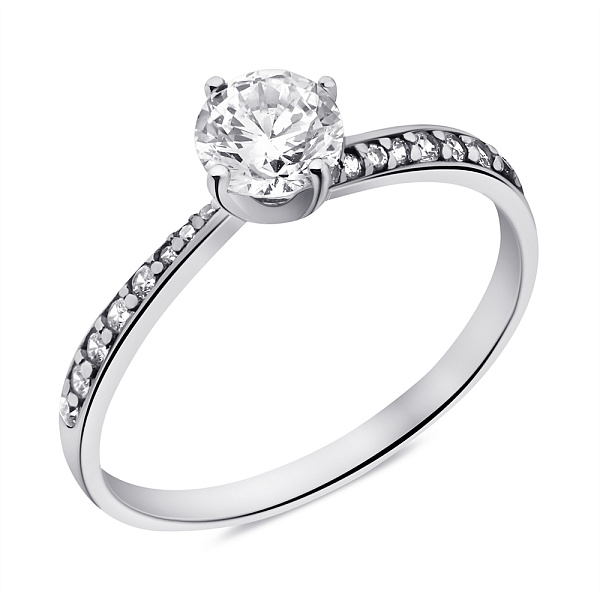 Серебряное кольцо с фианитами (арт. 7501/1239К) – изображение 1