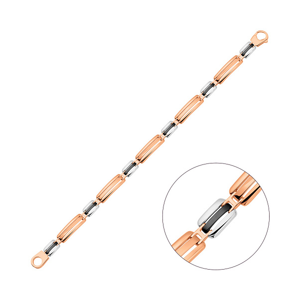 Золотой мужской браслет с ониксом (арт. 325579кбом) – изображение 1