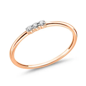 Золотое кольцо с бриллиантами (арт. К011703005)