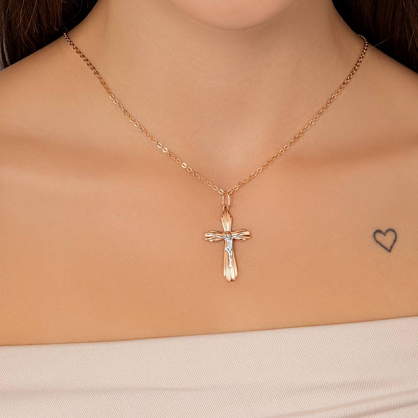 Золотой крестик с распятием (арт. 500281) – изображение 3