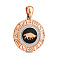 Золотой подвес "Телец" с эмалью и фианитами (арт. 440681ечт) – изображение 1