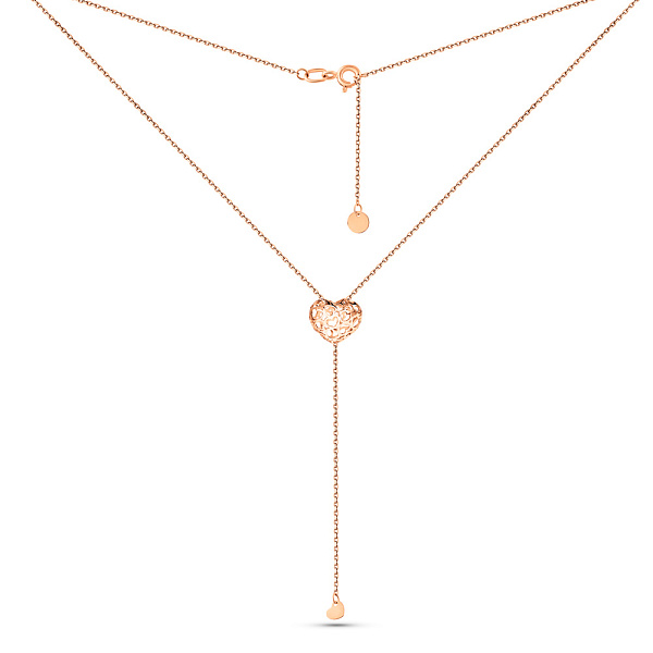 Кольє-краватка Серце з червоного золота (арт. 360270) – зображення 2