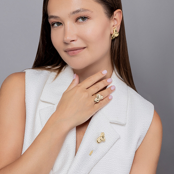 Золотые серьги Francelli (арт. 111421ж) – изображение 4