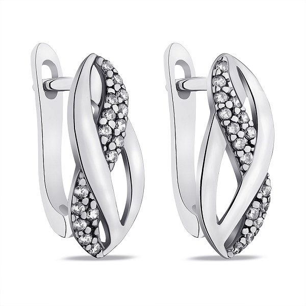 Серьги из серебра с фианитами (арт. 7902/25083) – изображение 1